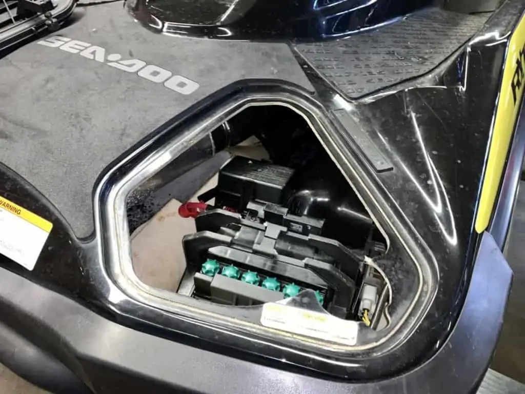 Some Sea-Doos have batteries under a rear panel