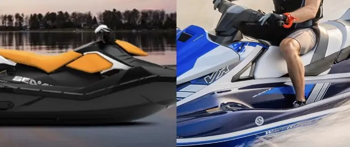 Sea-Doo Spark and Yamaha Waverunner VX facing each other