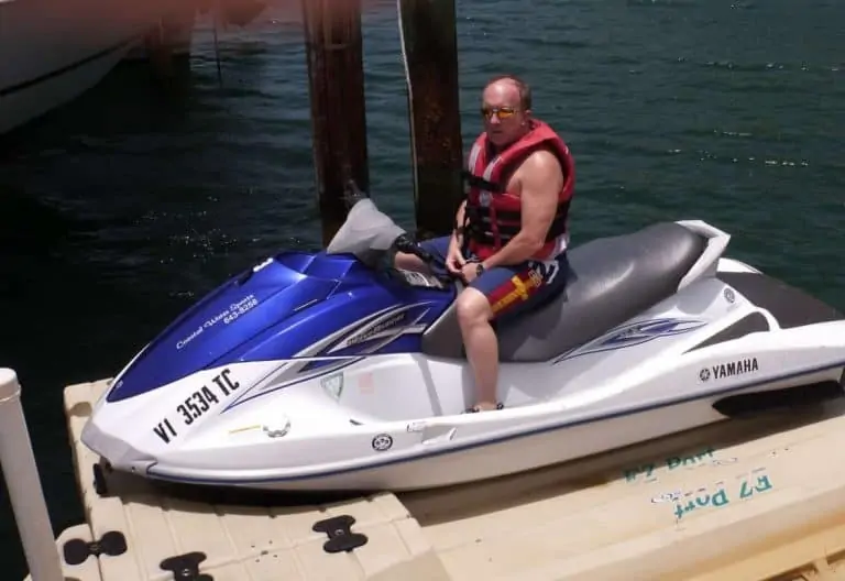 photo of the author on a rented Waverunner