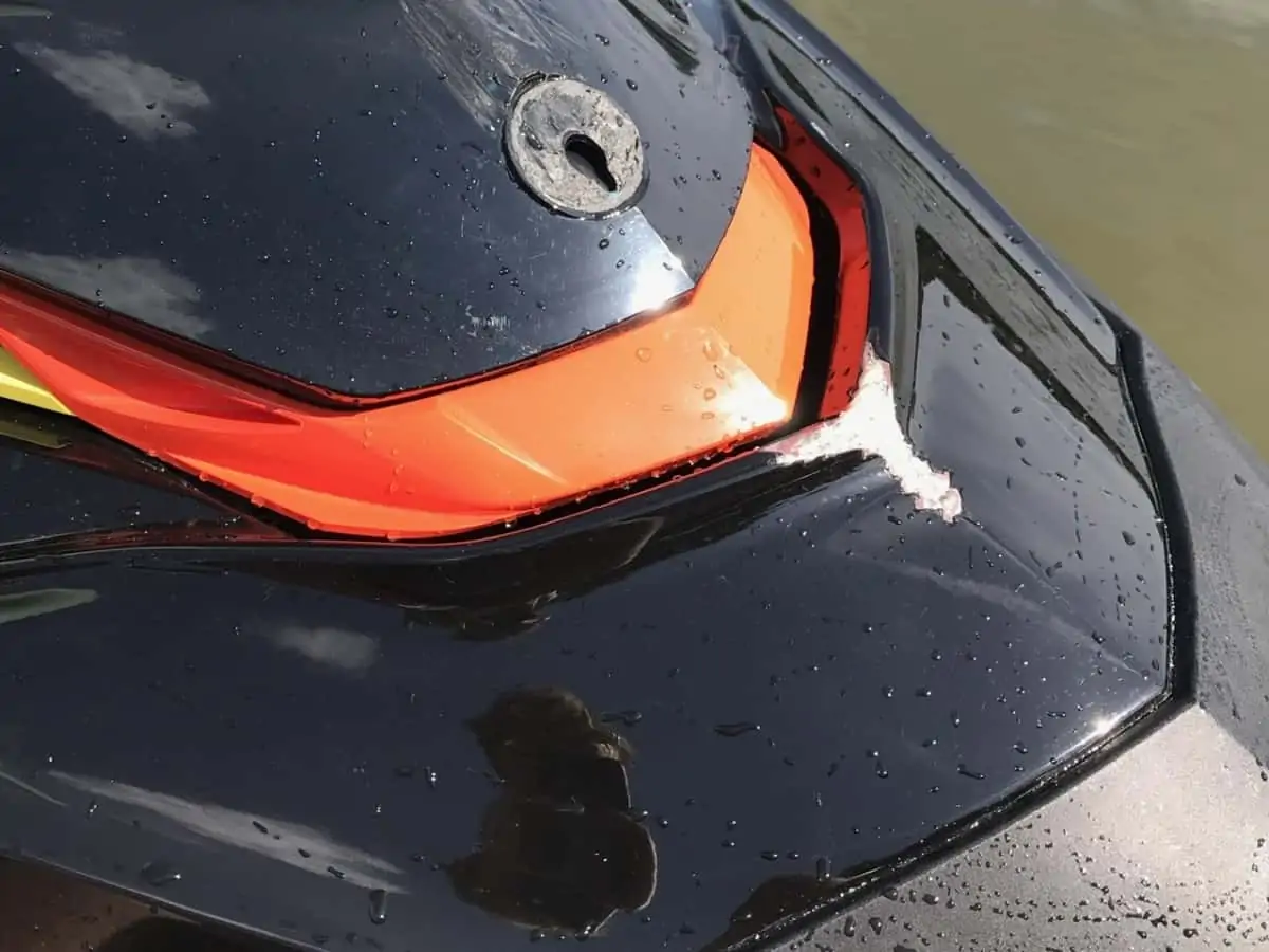 Running under a floating dock scrapes your PWC 