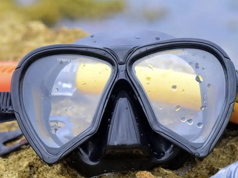 Snorkeling mask closeup photo. A mask is key to snorkeling but there are some things you should do with a new mask before using it